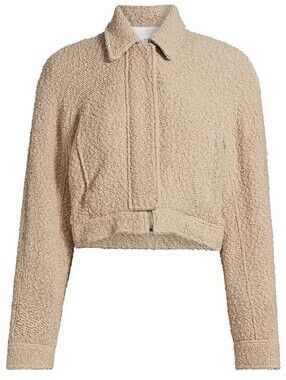 IRO Paris Bouclé Zip-Up Cropped Jacket